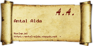 Antal Alda névjegykártya